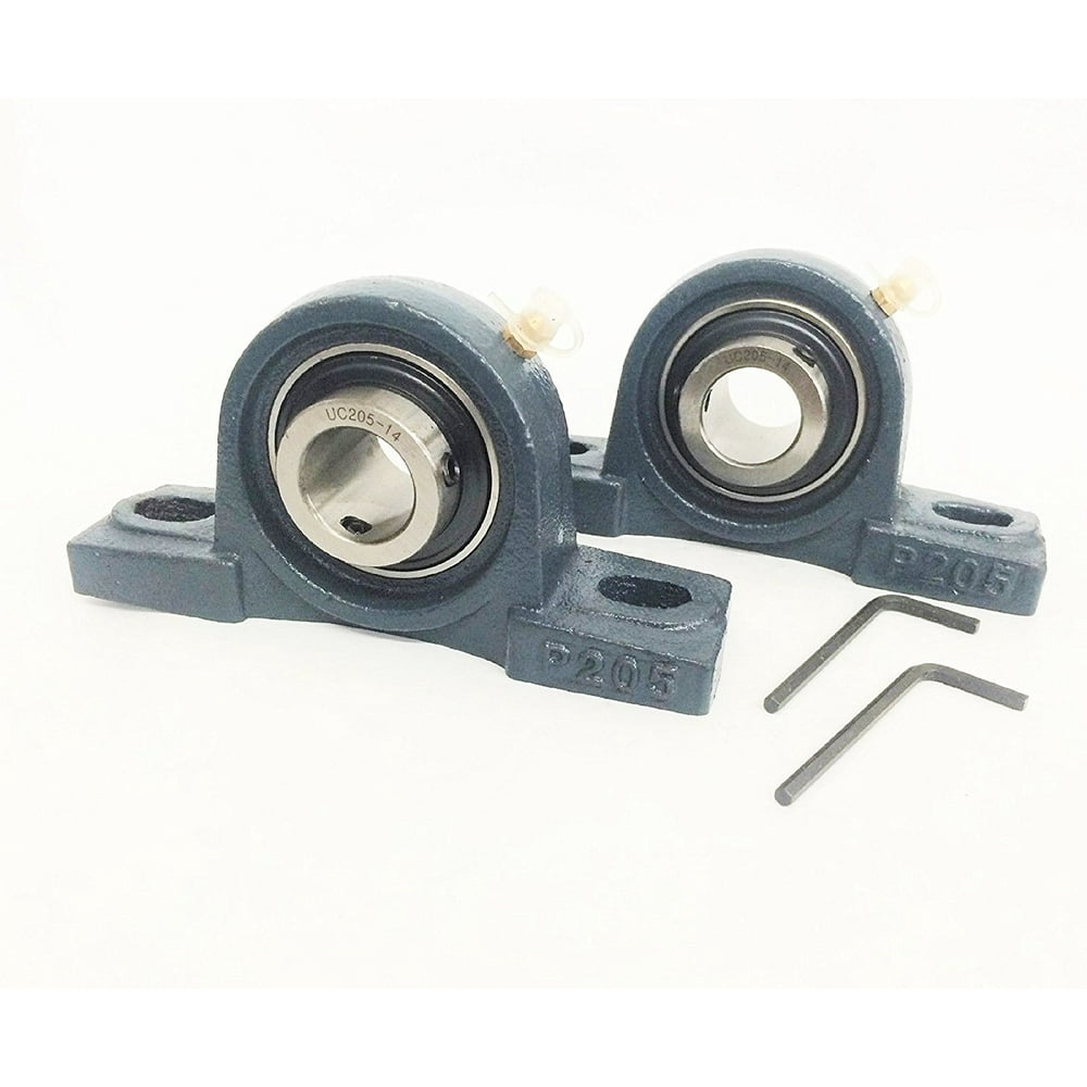 (2 Pcs) 7/8" Pillow Block Bearing with Housing UCP20514 Solid Base