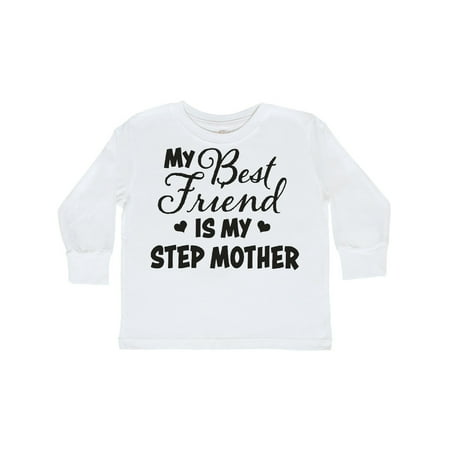 

Inktastic My Best Friend is My Step Mother with Hearts Gift Toddler Boy or Toddler Girl Long Sleeve T-Shirt
