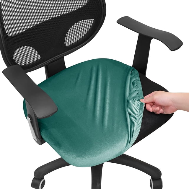 LAICAIW Housse de Siège de Chaise de Bureau Extensible Résistante à l'Eau Spandex Extensible Jacquard Housse de Chaise d'Ordinateur pour Chaises de Bureau Siège Velours Gazon