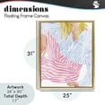 thumbnail image 3 of Female in Pastel Stripes Gold Framed Floater Canvas Wall Art, design by Ziwei Li, 3 of 10