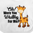 thumbnail image 4 of Inktastic Oh Were You Waiting for Me with Baby Giraffe Boys or Girls Baby Bib, 4 of 4