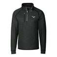 thumbnail image 2 of Men's Cutter & Buck Heather Charcoal Philadelphia Eagles Mainsail Sweater-Knit Half-Zip Pullover Jacket, 2 of 3