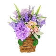 thumbnail image 2 of Colgante De Puerta Corona de flores artificiales moradas para colgar en la puerta (1 pieza) Rkxzt, 2 of 9