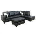 thumbnail image 2 of PonLiving Furniture Wellington Living Room Sectional with Ottoman / Upholstery Color: Black, Orientation: Right Hand Facing, 2 of 2