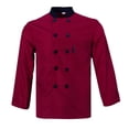 thumbnail image 2 of Tachiuwa Veste de Chef à Manches Longues Unisexe Uniforme Cuisine Design Classique Rouge 2TG, 2 of 9