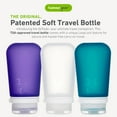 thumbnail image 2 of Humangear GoToob+ Soft Silicone Travel Bottle 3-Pack - Large - Clear/Purple/Teal, 2 of 2