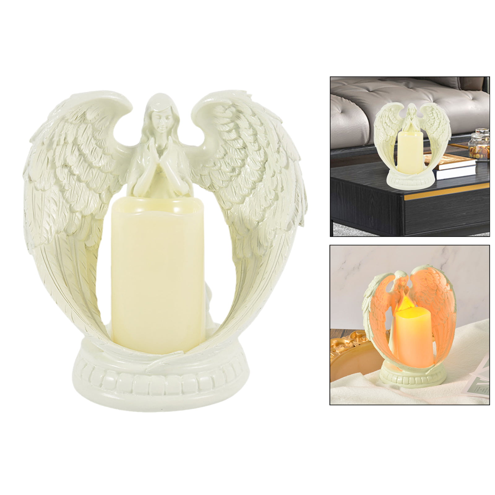 Angels decorative items cherubs tealight holder christmas gift snowglobe pink 