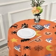 thumbnail image 6 of Coolnut Halloween Pumpkin Round Tablecloth 60", Waterproof Stain and Wrinkle Resistant Washable Decorative Table Covers for Kitchen Dining Tabletop Party Outdoor Picnic Christmas Decor, 6 of 7