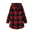thumbnail image 4 of Mercatoo Girls Oversized Fuzzy Plaid Hoodies Teen Kids Pullover Plush Hooded Sweater Soft Fleece Fall Lightweight Clothes, 4 of 4