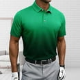thumbnail image 4 of VSSSJ Men's Golf Shirts Short Sleeve Moisture Wicking Casual T-Shirt Quick Dry Regular Fit Button Athletic Tennis Collared Shirts Army Green XXXXL, 4 of 5