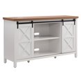 thumbnail image 1 of Henn&Hart 58" White/Golden Oak TV Stand, 1 of 11