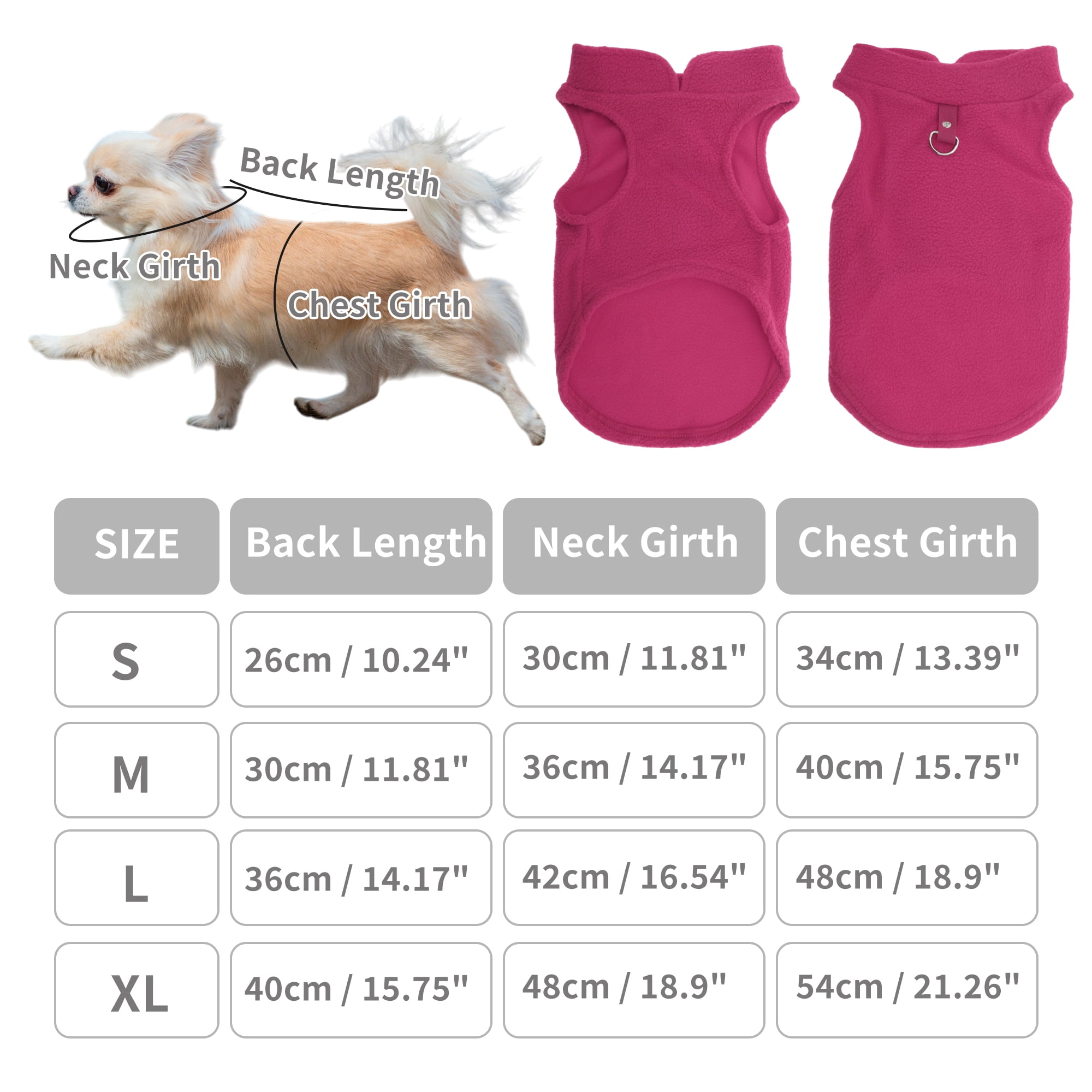 Unique Bargains Dog Cat Warm Vest Small Dog Cat Jumpers Rose Red XL