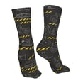 thumbnail image 7 of Bingfone Retro Excavator Prirnt Women's Men's Fun Pattern and Solid Crew Socks-1 Pair Pack-Cool & Classic Novelty Design Gifts, 7 of 7