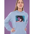 thumbnail image 2 of Pastell Purple Flowers Woman Hoodie Women's -Hulya Ozdemir Designs, Female Large, 2 of 4