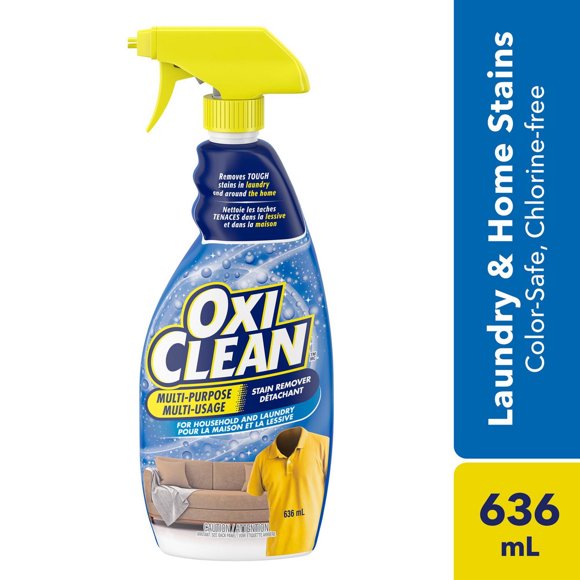 OxiClean All‑Purpose Stain Remover Spray for Household, Laundry, Carpet & Upholstery, Colour Safe, Chlorine Bleach Free, 636 ml