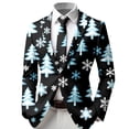 thumbnail image 3 of Byoo Toddler Boy Blazer Cardigan Christmas Tree Graphic Full Sleeved Lapel Formal Jacket Kids Soft Xmas Holiday Coat, 3 of 4
