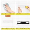 thumbnail image 3 of RicheMake Adhesive Shower Caddy, Heavy-Duty Black Shower Organizer with 44lbs Load & 0.43" Wire Spacing, Rustproof Stainless Steel Bathroom Shelves, Includes Toothbrush & Soap Holders, 3 of 7
