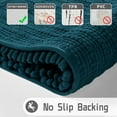 thumbnail image 4 of Bath Rug Mat, 32 x 20, Soft Shaggy Chenille Bathroom Rugs, Large Size, Super Absorbent & Thick, Non-Slip, Machine Washable Bathroom mat, Bath Mats for Bathroom, Tub & Shower, Peacock Blue, 4 of 6
