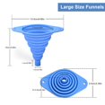 Three Funnels Kitchen Funnels Set 4 Pack,Small and Large,Silicone Collapsible Funnel ...