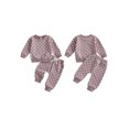 thumbnail image 2 of Miaouyo 0-4T Toddler Baby Girls Fall Clothing Set Fashionable Long Sleeve Dot Pullover with Pants 2 Pcs Fall Outfit, 2 of 9
