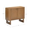thumbnail image 4 of Nathan James Solace Mid Century Modern Cabinet, Storage Cabinet or Accent Cabinet with Doors with Solid Wood Legs and Adjustable Shelf, Light Brown, 4 of 6