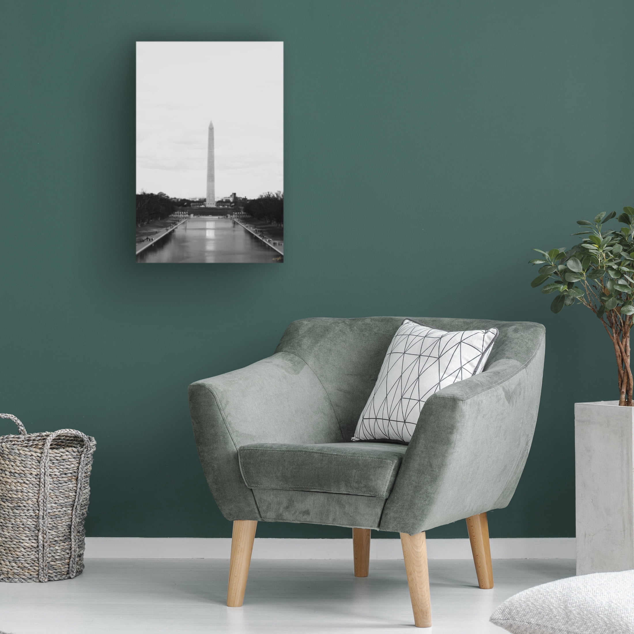 Canvas Wall Art - Life BeautifuLEE 'Washington DC Reflection' Wall Art for Living Room, Bedroom, or Office Décor by Trademark Fine Art - 22 x 32 Inches