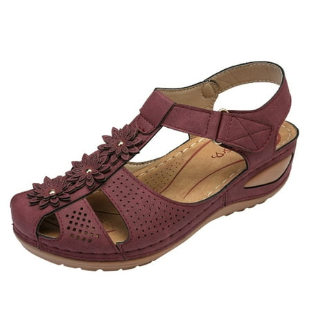 Women s Ladies Girls Comfortable Casual Dress Shoes for Women Winter Ankle Hollow Round Toe Business Casual Shoes for Women Heels Sandals Soft Sole Shoes