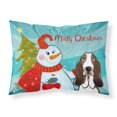 thumbnail image 1 of ""Caroline'S Treasures Bb1863Pillowcase Muñeco De Nieve Con Funda De Almohada Estándar De Tela Basset Hound Grande Multicolor"", 1 of 1