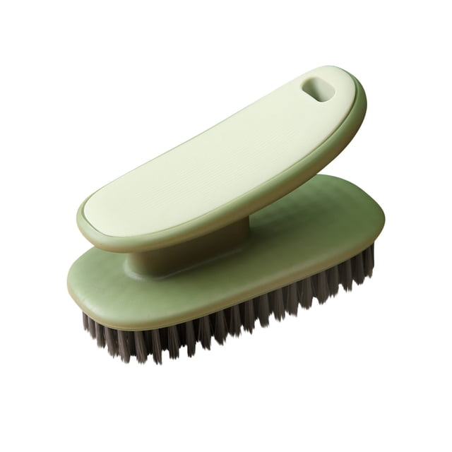 Cepillo de limpieza multifuncional para zapatos, ropa y superficies del hogar: cepillo de cerdas suaves que no se desprenden con mango ergonómico antideslizante para cocina, baño, lavandería