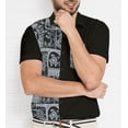 thumbnail image 4 of HAPPY BAY Men's Summer Button Down Shirt Aloha Short Sleeve Stylish Tops Vacation Cruise Holiday Hawaiian Shirt For Mens M Solid, Black, 4 of 5