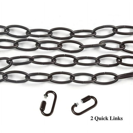 

Extension Extra Gold/ Black/ Brown Long Chain 19.7ft for Chandelier Pendant Island Lights Brown 236.2 inches length Brown Painted