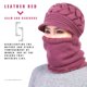 thumbnail image 4 of Sonducket 2020 nuevo calentador de cuello femenino Otoño Invierno gorros sombreros máscara mujer invierno sombrero tejido sombreros bufanda conjunto Sombreros Cuero Rosa Sonducket AP000321-01, 4 of 6