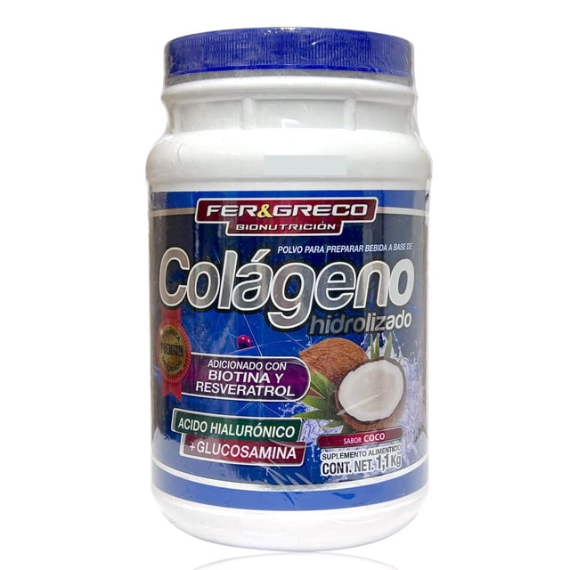 Colágeno Hidrolizado Fer & Greco Glucosamina Biotina Coco 1.1 kg