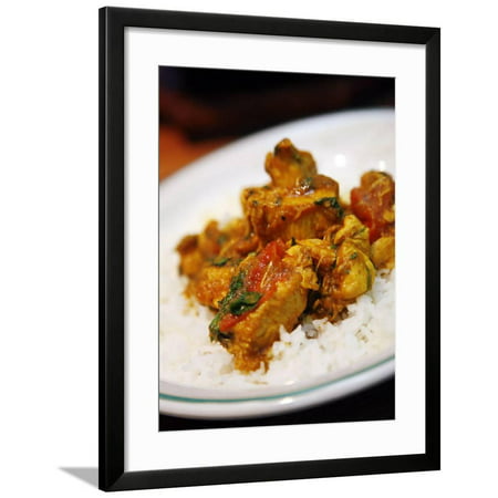 Chicken Curry Balti Dish at Al Frash Restaurant in the Balti Triangle. Birmingham, England, UK Framed Print Wall Art By Levy