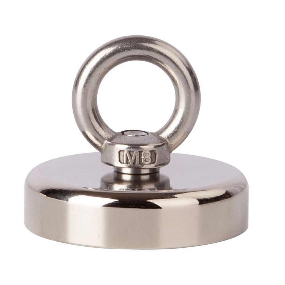 400Lbs Pull Force Fishing Magnet Strong Neodymium Treasure Hunt Us