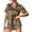 Brown Leopard, variant on Ekouaer Womens Pajama Set Print Short Sleeve Sleepwear Button Down Pjs Shorts Set Loungewear