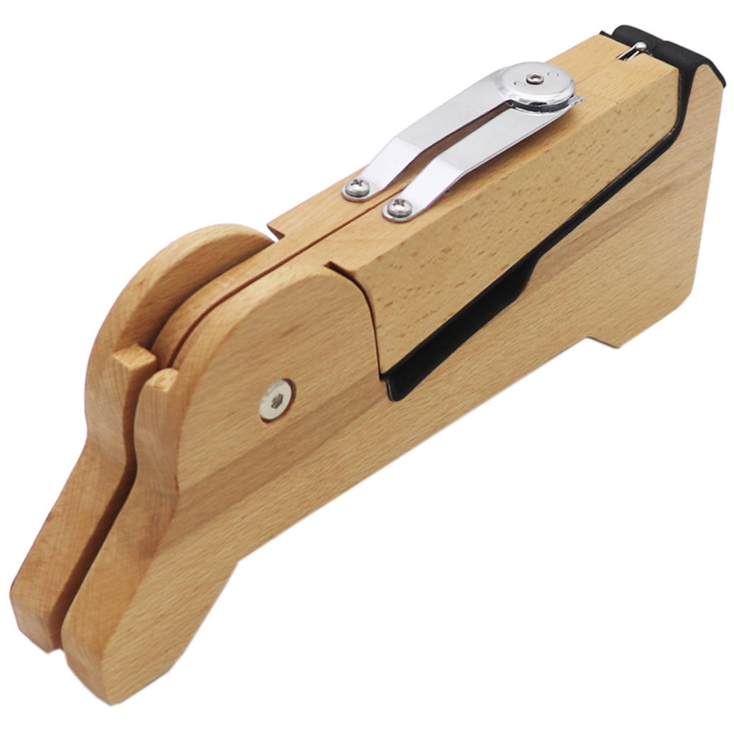 LULULION Foldable Wood Guitar Stand Light Brown Portable Support Rack for Musical Instruments
