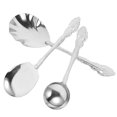 thumbnail image 3 of PAMINGONO Large Serving Spoon Set Made of Stainless Steel for Eating with Humanized Handle and Wide Applications Silver, 3 of 8
