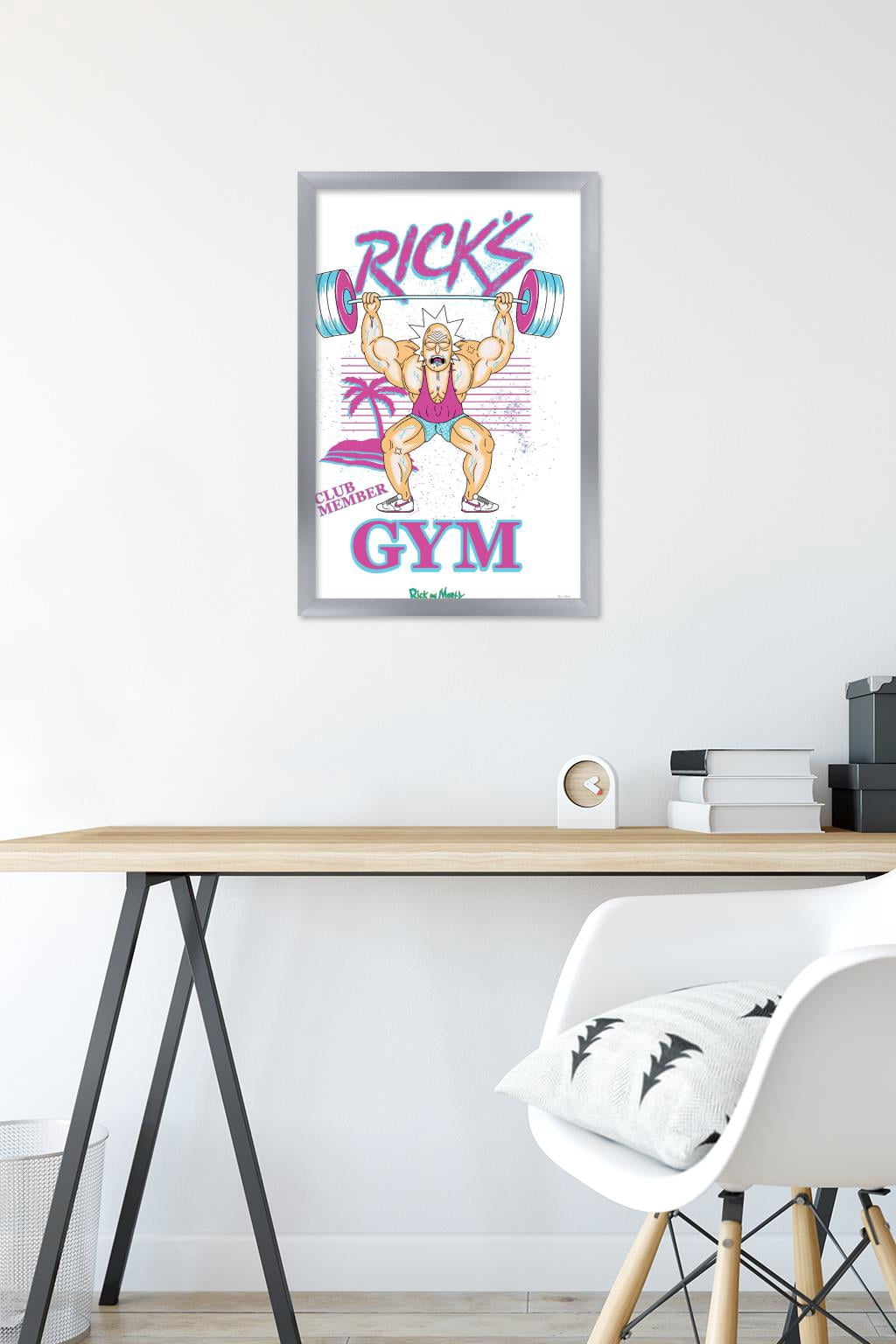 Rick And Morty - Rick's Gym Wall Poster, 14.725" x 22.375", Framed