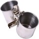 thumbnail image 2 of Copas Dobles Gafas Clip Alimentación Agua Pájaro Jaula De Acero Inoxidable Titular Vasos Para Beber Para Pájaros Loros Cateissary  PT001248-00, 2 of 6