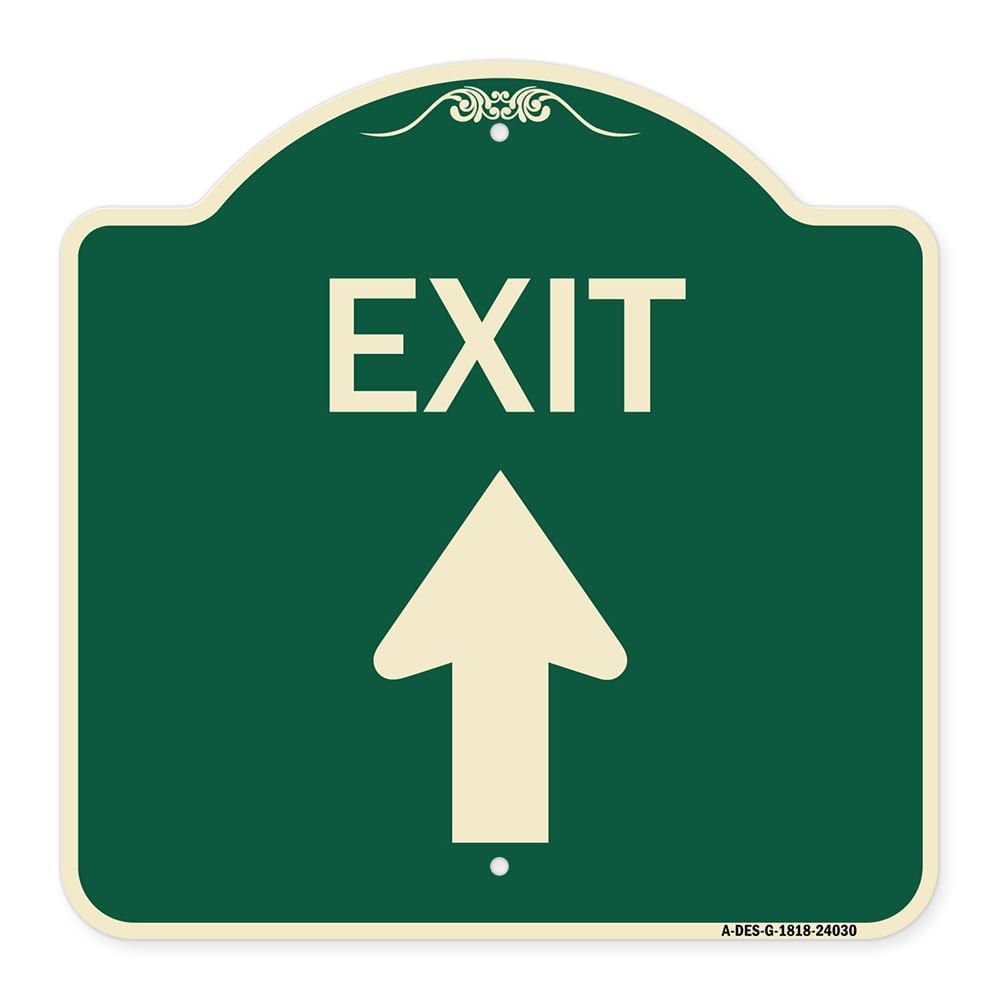 10x Emergency Straight Arrow Glow in the Dark Exit Sign Sticker Decal Safety 