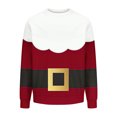 thumbnail image 4 of Sudadera sin capucha para hombre, informal, a la moda, con cuello redondo, estampado navideño, jersey de manga larga, blusa de poliéster para hombre, 4 of 5