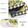 thumbnail image 6 of 2x3 Ft Entryway Area Rug, Summer Lemons Kitchen Rug Runner Washable Floor Mat, Farmhouse Fruits Black Buffalo Plaid Non Slip Indoor Door Mat Throw Carpet for Bathroom Living Room Bedroom, 6 of 8
