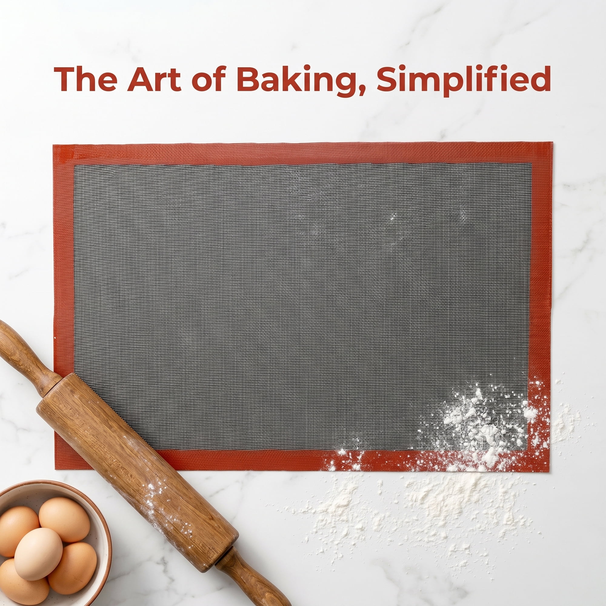 Unique Bargains Heat Resistant Dough Rolling Baking Sheet Pastry Mat Black 22.8"x15"