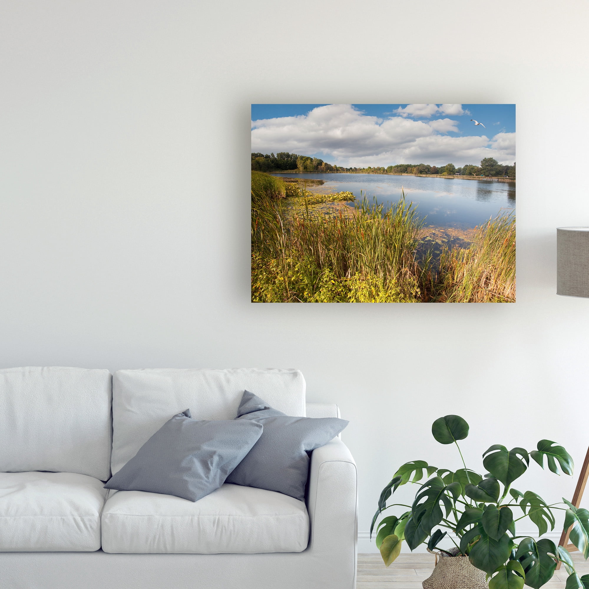 Trademark Fine Art 'Hopkins Lake Owosso Mi' Canvas Art by Monte Nagler