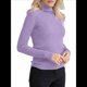 thumbnail image 2 of Suéteres Acanalados para Mujer, Lindos Suéteres de Punto de Cuello Alto, Ajustados y Cálidos Púrpura un Tamaño, 2 of 10