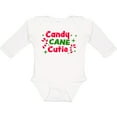thumbnail image 3 of Inktastic Christmas Candy Cane Cutie with Candy Canes Boys or Girls Long Sleeve Baby Bodysuit, 3 of 5