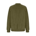 thumbnail image 5 of Womens Suede Jacket Full Zip Bomber Jackets Long Sleeve Open Front Lightweight Coats Faux Suede Leather Coat Outwear, 5 of 5