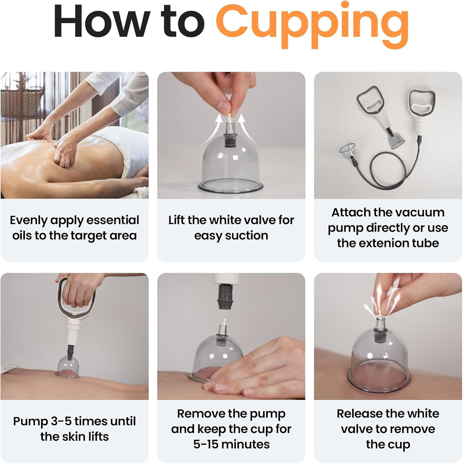 GYENNO Cupping Set includes 32 Cups, Professional Cupping Kit with Magnetics and Manual Pump