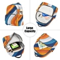 thumbnail image 5 of FORMRS Mini Backpack Purse for Women Travel Daypack Casual Shoulder Bag, Orange Abstract Wavy, 5 of 7